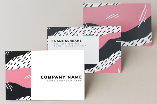 Free Colorful Business Card Mockup Design Psd