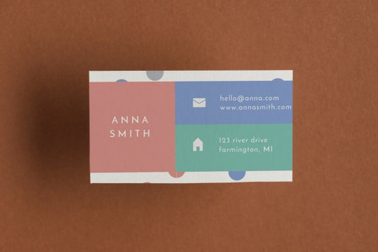 Free Colorful Business Card Mockup Psd
