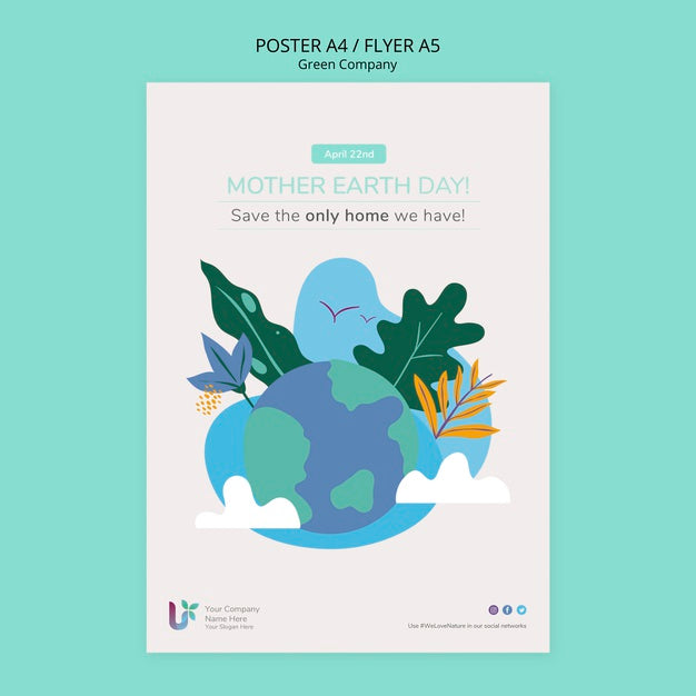 Free Colorful Business Poster Concept Template Psd