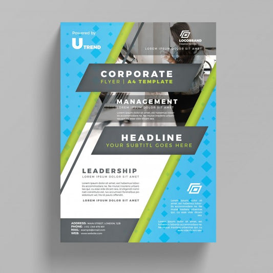 Free Colorful Creative Flyer Mockup Psd