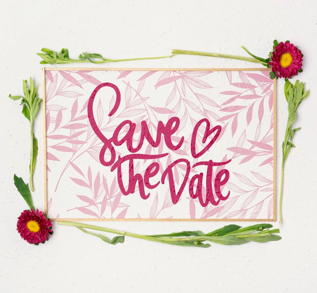 Free Colorful Flowers Concept Mock-Up Psd