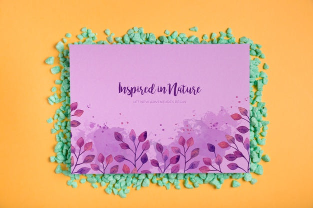 Free Colorful Frame With Message About Nature Psd