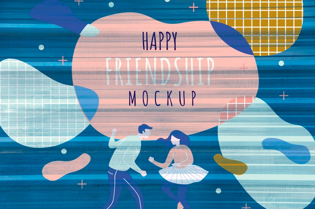 Free Colorful Friendship Day Celebration Background Psd