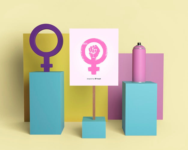 Free Colorful Girl Power Arrangement Psd