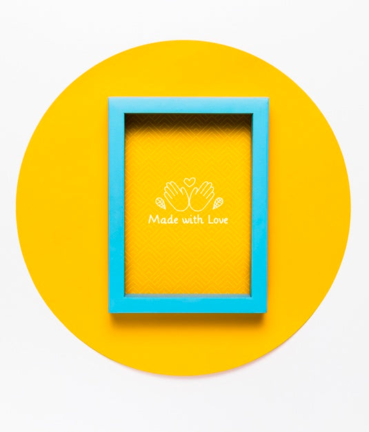 Free Colorful Handmade Frame With Mock-Up Psd