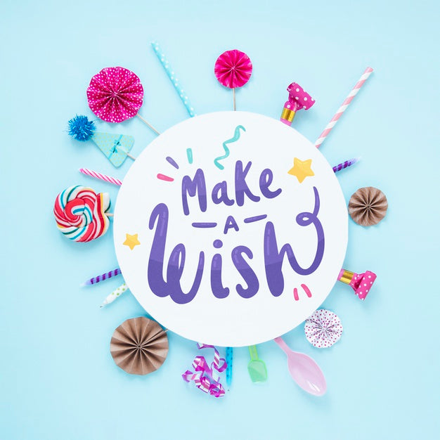 Free Colorful Happy Birthday Concept Mock-Up Psd