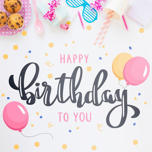 Free Colorful Happy Birthday Concept Psd