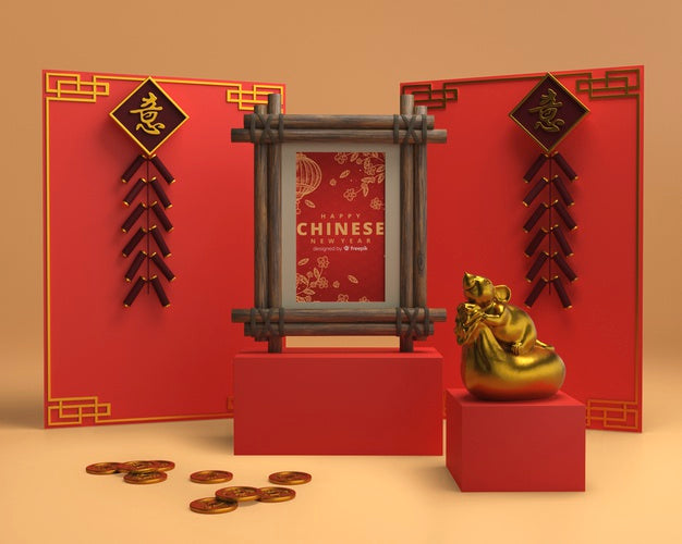 Free Colorful Ornaments On Wall For New Year Psd