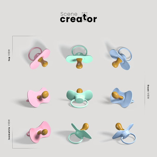 Free Colorful Pacifiers Scene Creator Psd