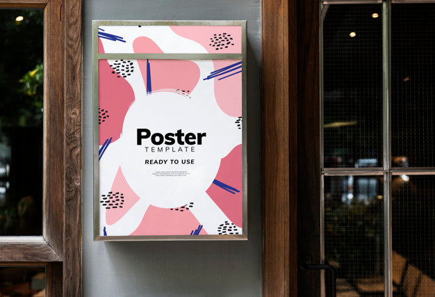 Free Colorful Restaurant Signage Mockup Design Psd