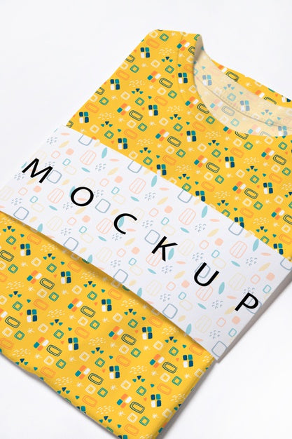 Free Colorful Shirt Concept Mock-Up Psd