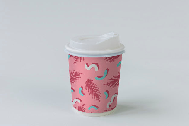 Free Colorful Takeaway Coffee Cup Mockup Design Psd