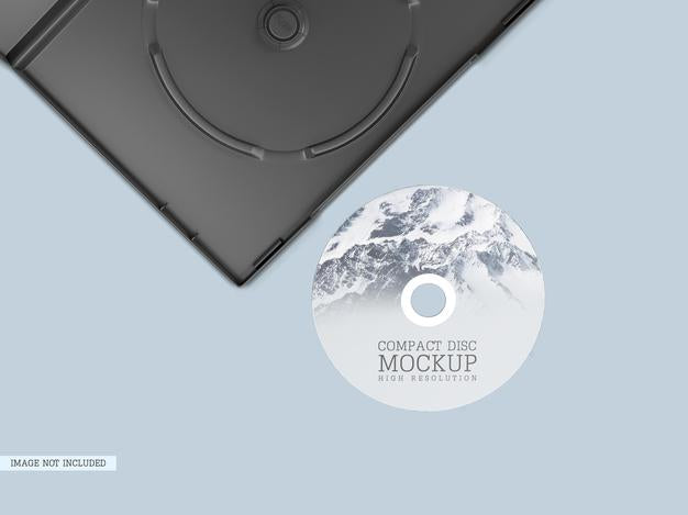 Free Compact Disc With Cover Mockup Psd