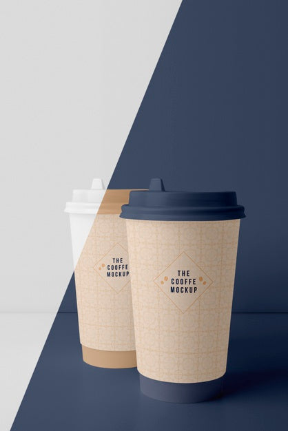 Free Composition Of Coffee Shop Cup Mock-Up Psd