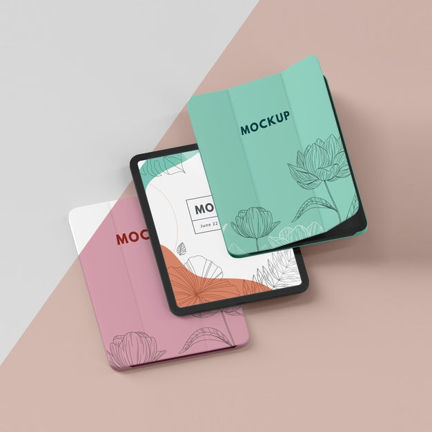 Free Composition Of Tablet Case Mock-Up Psd