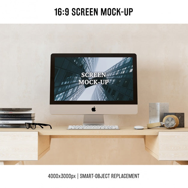 Free Computer Mock Up Design Psd