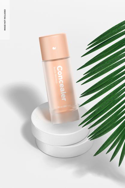 Free Concealer Bottle Mockup, Leaned Psd