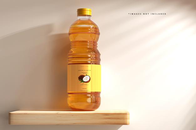 Free Cooking Oil Bottle Mockup Psd