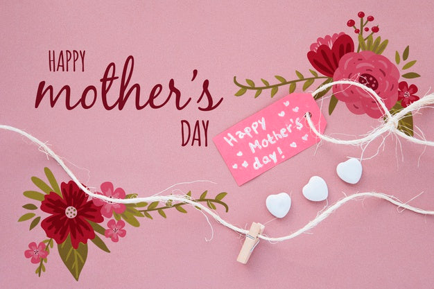 Free Copyspace Mockup With Flat Lay Mothers Day Composition Psd