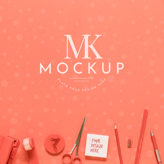 Free Coral Arrangement With Background Mock-Up Psd