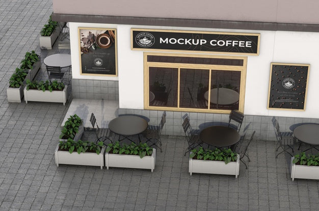 Free Corner Mock-Up For Shop Outdoors Psd