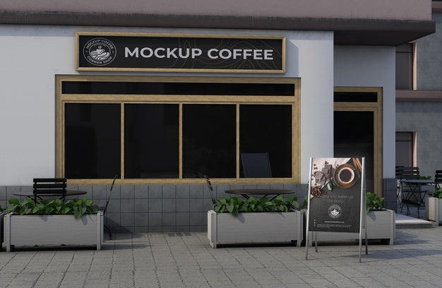 Free Corner Mock-Up For Shop Outdoors Psd