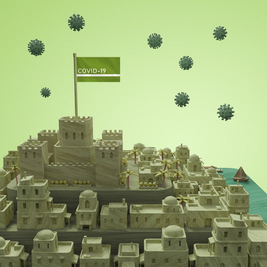 Free Coronavirus City Model Psd