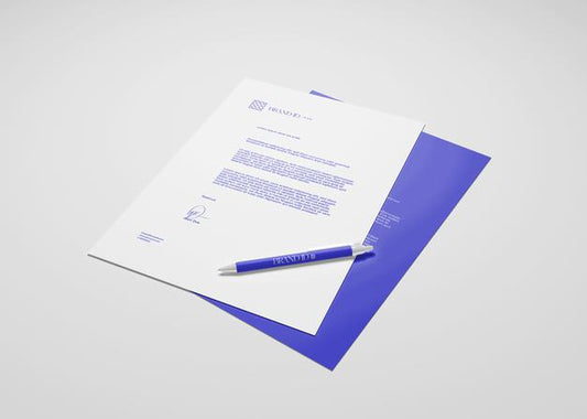 Free Corporate Documents, Letterhead Mockup Psd
