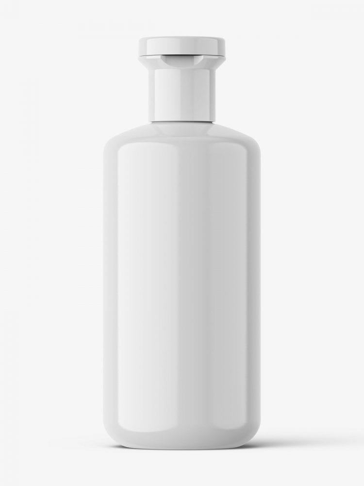 Free Cosmetic Bottle Mockup / Glossy