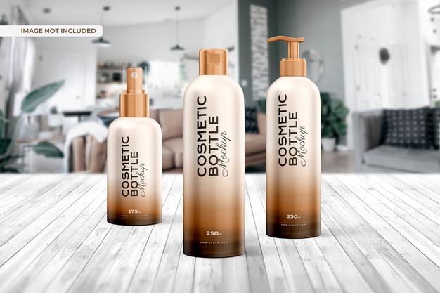 Free Cosmetic Bottle Mockup Psd