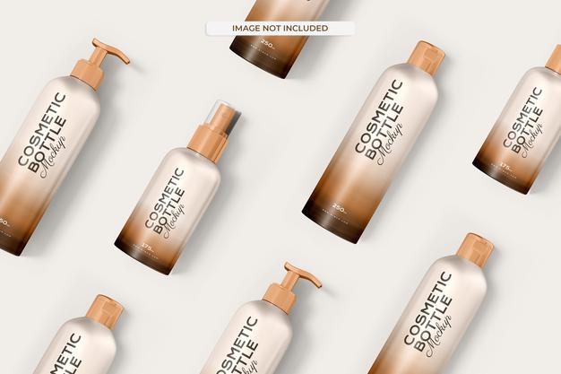 Free Cosmetic Bottle Mockup Psd