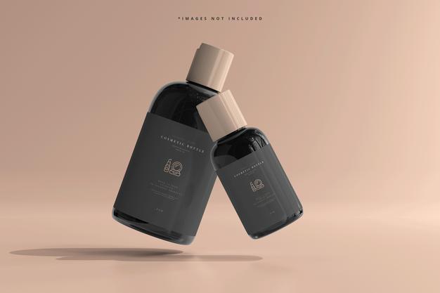 Free Cosmetic Bottles Mockup Psd