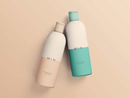 Free Cosmetic Bottles Mockup