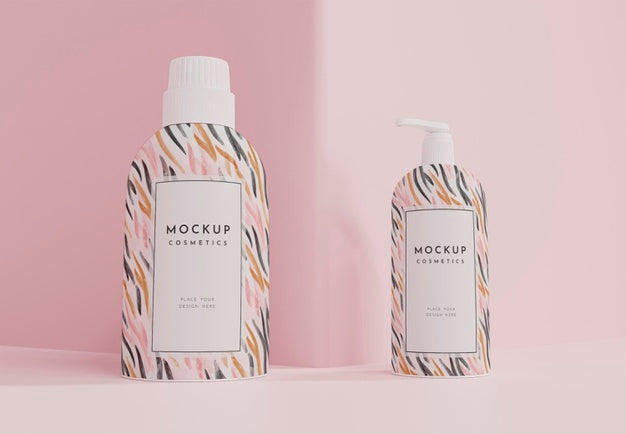 Free Cosmetic Containers Assortment Psd