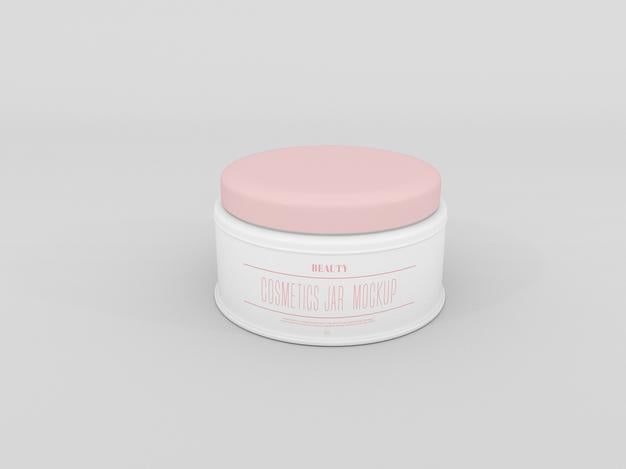 Free Cosmetic Cream Jar Mockup Psd