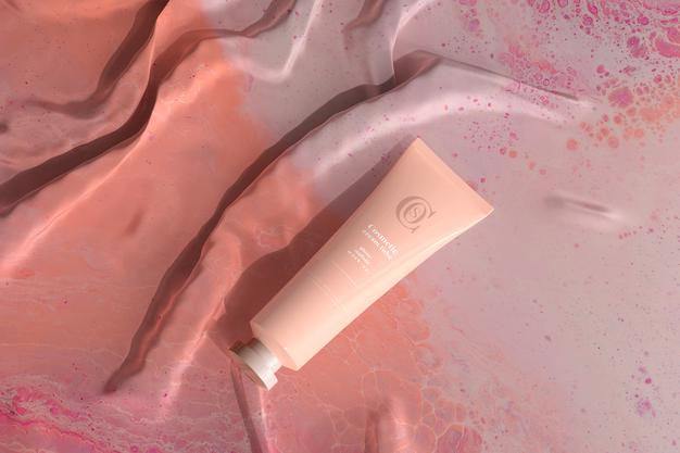 Free Cosmetic Cream Tube Mockup Psd