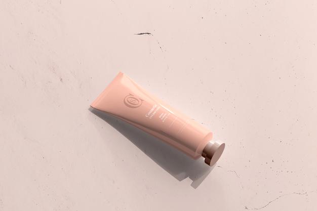 Free Cosmetic Cream Tube Mockup Psd