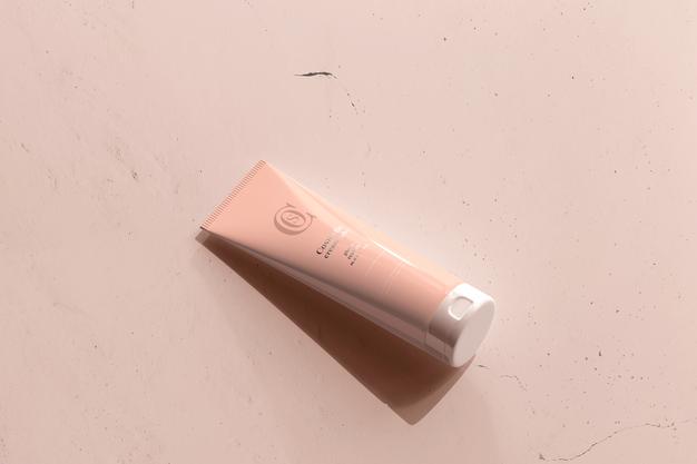 Free Cosmetic Cream Tube Mockup Psd