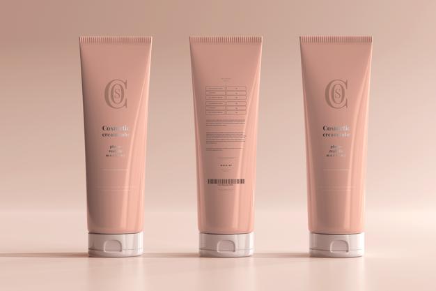 Free Cosmetic Cream Tube Mockup Psd