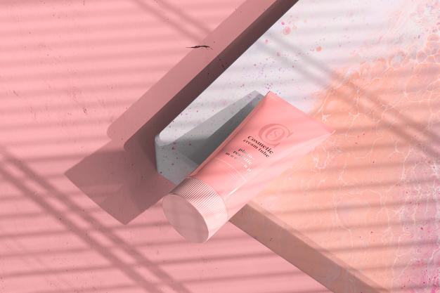 Free Cosmetic Cream Tube Mockup Psd