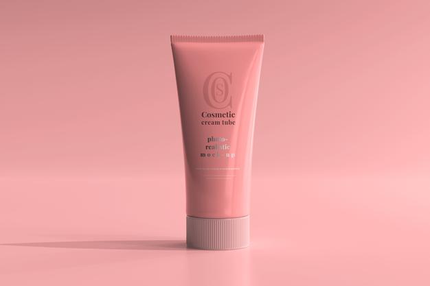 Free Cosmetic Cream Tube Mockup Psd