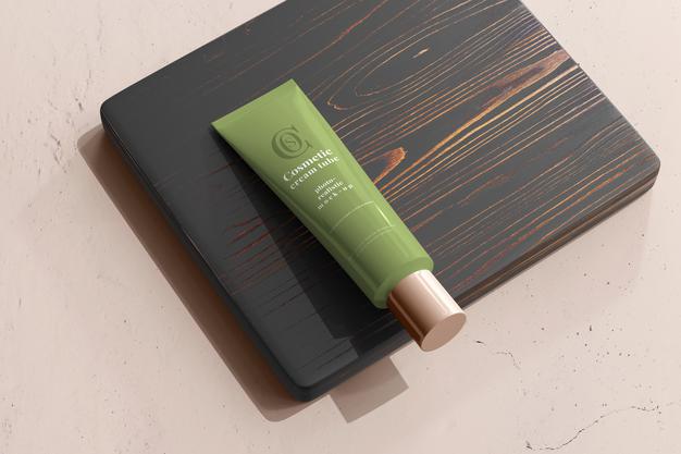 Free Cosmetic Cream Tube Mockup Psd