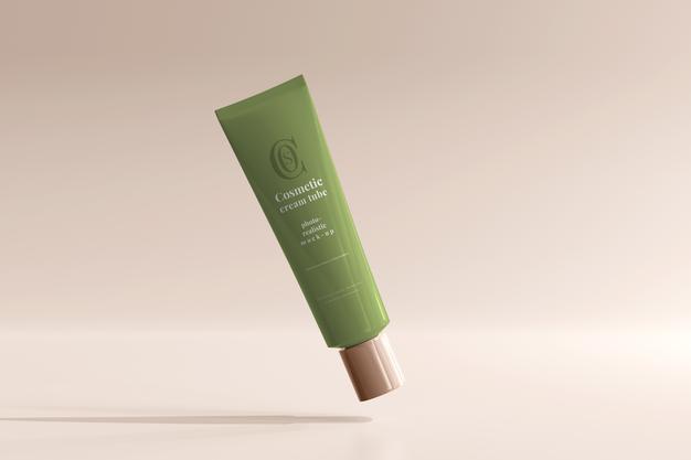 Free Cosmetic Cream Tube Mockup Psd