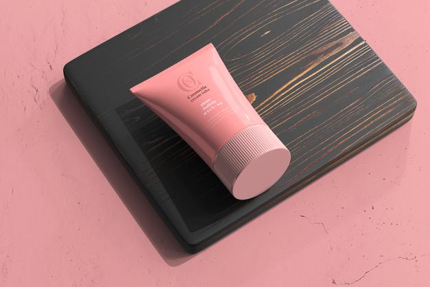 Free Cosmetic Cream Tube Mockup Psd