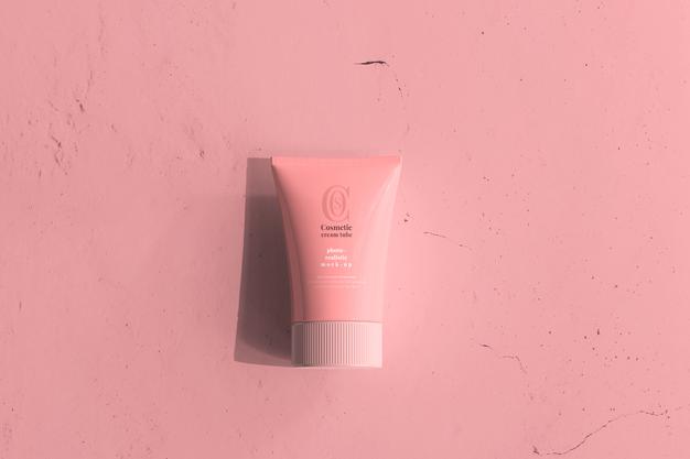 Free Cosmetic Cream Tube Mockup Psd