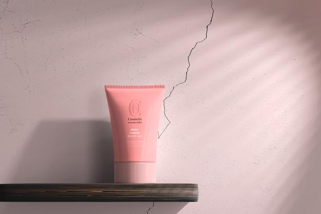 Free Cosmetic Cream Tube Mockup Psd