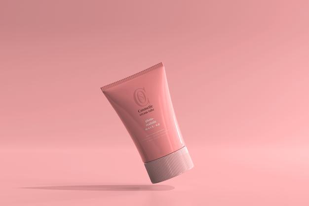 Free Cosmetic Cream Tube Mockup Psd