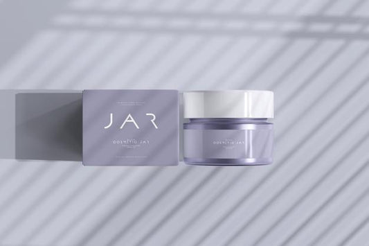 Free Cosmetic Jar And Box Mockup Psd