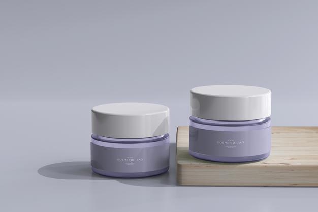 Free Cosmetic Jar Mockup Psd