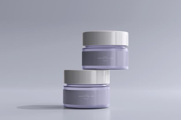 Free Cosmetic Jar Mockup Psd